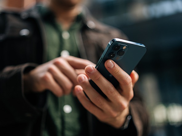 Man using phone
